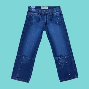 Denim Jeweled Capris